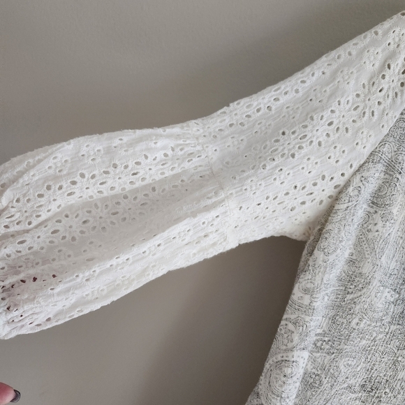 Doe & Rae Cotton fully lined dress with pique sleeves and pockets - Picture 4 of 4